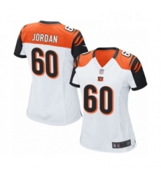 Womens Cincinnati Bengals 60 Michael Jordan Game White Football Jersey Womens Cincinnati Bengals 60 Michael Jordan Game White Football Jersey