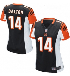 Womens Nike Cincinnati Bengals 14 Andy Dalton Game Black Team Color NFL Jersey Womens Nike Cincinnati Bengals 14 Andy Dalton Game Black Team Color NFL Jersey