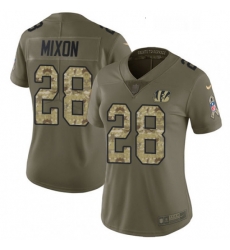 Womens Nike Cincinnati Bengals 28 Joe Mixon Limited OliveCamo 2017 Salute to Service NFL Jersey Womens Nike Cincinnati Bengals 28 Joe Mixon Limited OliveCamo 2017 Salute to Service NFL Jersey