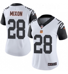 Womens Nike Cincinnati Bengals 28 Joe Mixon Limited White Rush Vapor Untouchable NFL Jersey Womens Nike Cincinnati Bengals 28 Joe Mixon Limited White Rush Vapor Untouchable NFL Jersey