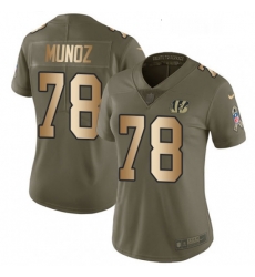 Womens Nike Cincinnati Bengals 78 Anthony Munoz Limited OliveGold 2017 Salute to Service NFL Jersey Womens Nike Cincinnati Bengals 78 Anthony Munoz Limited OliveGold 2017 Salute to Service NFL Jersey