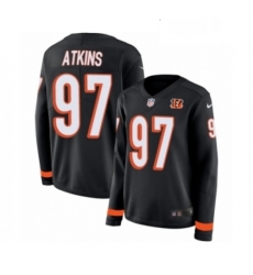Womens Nike Cincinnati Bengals 97 Geno Atkins Limited Black Therma Long Sleeve NFL Jersey Womens Nike Cincinnati Bengals 97 Geno Atkins Limited Black Therma Long Sleeve NFL Jersey