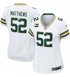 Womens Nike Green Bay Packers 52 Clay Matthews Elite White C Patch NFL Jersey Womens Nike Green Bay Packers 52 Clay Matthews Elite White C Patch NFL Jersey
