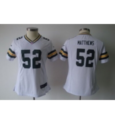 Womens Nike Green Bay Packers 52 Matthews White Nike NFL Jerseys Womens Nike Green Bay Packers 52 Matthews White Nike NFL Jerseys