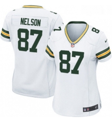 Womens Nike Green Bay Packers 87 Jordy Nelson Game White NFL Jersey Womens Nike Green Bay Packers 87 Jordy Nelson Game White NFL Jersey