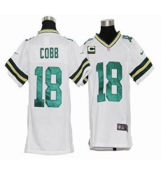 Nike Packers #18 Randall Cobb White With C Patch Youth Stitched NFL Elite Jersey Nike Packers #18 Randall Cobb White With C Patch Youth Stitched NFL Elite Jersey
