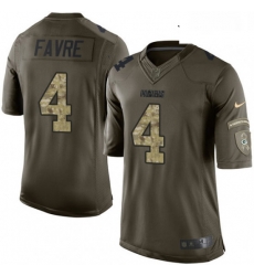 Youth Nike Green Bay Packers 4 Brett Favre Elite Green Salute to Service NFL Jersey Youth Nike Green Bay Packers 4 Brett Favre Elite Green Salute to Service NFL Jersey