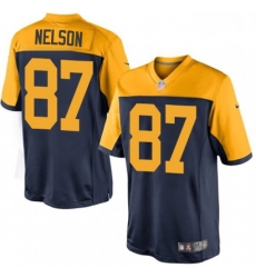 Youth Nike Green Bay Packers 87 Jordy Nelson Elite Navy Blue Alternate NFL Jersey Youth Nike Green Bay Packers 87 Jordy Nelson Elite Navy Blue Alternate NFL Jersey