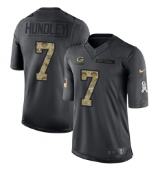 Youth Nike Packers #7 Brett Hundley Limited Black 2016 Salute to Service NFL Jersey Youth Nike Packers #7 Brett Hundley Limited Black 2016 Salute to Service NFL Jersey