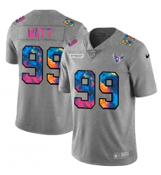 Houston Texans 99 J J Watt Men Nike Multi Color 2020 NFL Crucial Catch NFL Jersey Greyheather Houston Texans 99 J J Watt Men Nike Multi Color 2020 NFL Crucial Catch NFL Jersey Greyheather