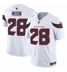 Men Houston Texans 28 Joe Mixon White 2024 Vapor F U S E Limited Stitched Jersey Men Houston Texans 28 Joe Mixon White 2024 Vapor F U S E Limited Stitched Jersey