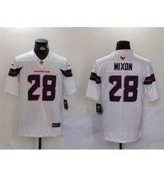 Men Houston Texans 28 Joe Mixon White Vapor Untouchable Stitched Football Jersey