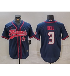 Men Houston Texans 3 Tank Dell Navy With Patch Cool Base Stitched Baseball Jersey 4 Men Houston Texans 3 Tank Dell Navy With Patch Cool Base Stitched Baseball Jersey 4