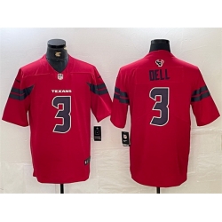 Men Houston Texans 3 Tank Dell Red Vapor Untouchable Stitched Football Jersey