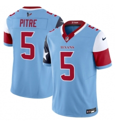 Men Houston Texans 5 Jalen Pitre Blue 2024 F U S E V5 Limited Stitched Football Jersey Men Houston Texans 5 Jalen Pitre Blue 2024 F U S E V5 Limited Stitched Football Jersey