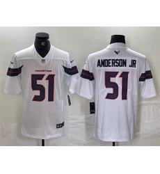 Men Houston Texans 51 Will Anderson Jr  White Vapor Untouchable Stitched Football Jersey