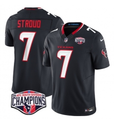 Men Houston Texans 7 C J Stroud Navy F U S E 2024 AFC South Division Champions Vapor Limited Stitched Football Jersey Men Houston Texans 7 C J Stroud Navy F U S E 2024 AFC South Division Champions Vapor Limited Stitched Football Jersey