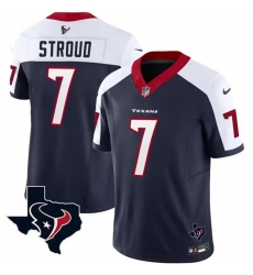 Men Houston Texans 7 C J Stroud White Navy 2023 F U S E Vapor Untouchable Limited Stitched Football Jersey Men Houston Texans 7 C J Stroud White Navy 2023 F U S E Vapor Untouchable Limited Stitched Football Jersey