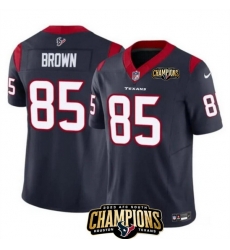 Men Houston Texans 85 Noah Brown Navy 2023 F U S E AFC South Champions Patch Vapor Untouchable Limited Stitched Football Jersey Men Houston Texans 85 Noah Brown Navy 2023 F U S E AFC South Champions Patch Vapor Untouchable Limited Stitched Football Jersey