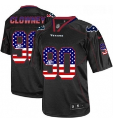 Men Nike Houston Texans 90 Jadeveon Clowney Elite Black USA Flag Fashion NFL Jersey Men Nike Houston Texans 90 Jadeveon Clowney Elite Black USA Flag Fashion NFL Jersey