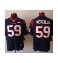 Nike Houston Texans 59 Whitney Mercilus Blue Limited W 10th Patch NFL Jersey Nike Houston Texans 59 Whitney Mercilus Blue Limited W 10th Patch NFL Jersey