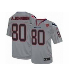 Nike Houston Texans 80 Andre Johnson Grey Elite W 10th Patch NFL Jerseys Nike Houston Texans 80 Andre Johnson Grey Elite W 10th Patch NFL Jerseys