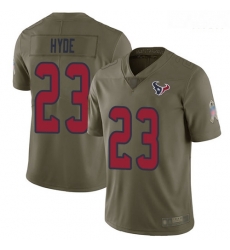 Texans 23 Carlos Hyde Olive Men Stitched Football Limited 2017 Salute To Service Jersey Texans 23 Carlos Hyde Olive Men Stitched Football Limited 2017 Salute To Service Jersey