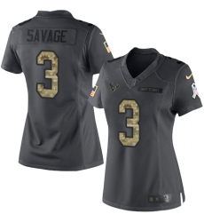Nike Texans #3 Tom Savage Black Womens Stitched NFL Limited 2016 Salute to Service Jersey Nike Texans #3 Tom Savage Black Womens Stitched NFL Limited 2016 Salute to Service Jersey