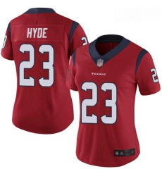 Texans #23 Carlos Hyde Red Alternate Women Stitched Football Vapor Untouchable Limited Jersey 2 Texans #23 Carlos Hyde Red Alternate Women Stitched Football Vapor Untouchable Limited Jersey 2