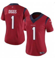 Women Houston Texans 1 Stefon Diggs Red Vapor Untouchable Limited Stitched Jersey Women Houston Texans 1 Stefon Diggs Red Vapor Untouchable Limited Stitched Jersey