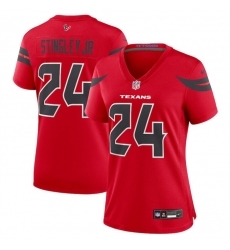 Women Houston Texans 24 Derek Stingley Jr Red 2024 Alternate Stitched Jersey Women Houston Texans 24 Derek Stingley Jr Red 2024 Alternate Stitched Jersey