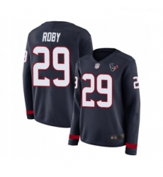 Womens Houston Texans 29 Bradley Roby Limited Navy Blue Therma Long Sleeve Football Jersey Womens Houston Texans 29 Bradley Roby Limited Navy Blue Therma Long Sleeve Football Jersey