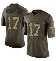 Nike Texans #17 Brock Osweiler Green Youth Stitched NFL Limited Salute to Service Jersey Nike Texans #17 Brock Osweiler Green Youth Stitched NFL Limited Salute to Service Jersey