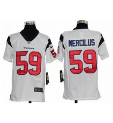 Youth Nike NFL Houston Texans #59 Whitney Mercilus White Jerseys Youth Nike NFL Houston Texans #59 Whitney Mercilus White Jerseys