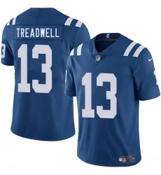 Men Indianapolis Colts 13 Laquon Treadwell Blue 2025 Vapor Limited Stitched Football Jersey Men Indianapolis Colts 13 Laquon Treadwell Blue 2025 Vapor Limited Stitched Football Jersey
