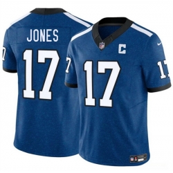 Men Indianapolis Colts 17 Daniel Jones Blue 2025 F U S E  Throwback Vapor Limited Stitched Football Jersey