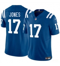 Men Indianapolis Colts 17 Daniel Jones Blue 2025 F U S E  Vapor Limited Stitched Football Jersey