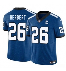 Men Indianapolis Colts 26 Khalil Herbert Blue 2025 F U S E Throwback Vapor Limited Stitched Football Jersey Men Indianapolis Colts 26 Khalil Herbert Blue 2025 F U S E Throwback Vapor Limited Stitched Football Jersey