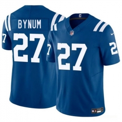 Men Indianapolis Colts 27 Cam Bynuml Blue 2025 F U S E  Vapor Limited Stitched Football Jersey