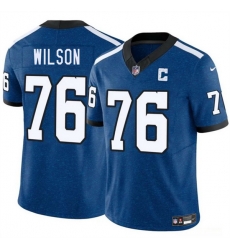 Men Indianapolis Colts 76 Jack Wilson Blue 2025 F U S E  Throwback Vapor Limited Stitched Football Jersey