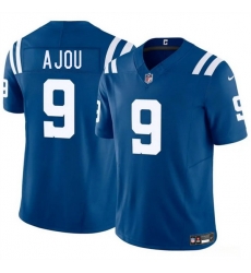 Men Indianapolis Colts 9 Ajou Ajou Blue 2025 F U S E  Vapor Limited Stitched Football Jersey