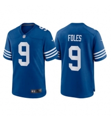 Men Indianapolis Colts 9 Nick Foles Royal Stitched Game Jersey Men Indianapolis Colts 9 Nick Foles Royal Stitched Game Jersey