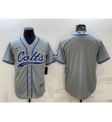 Men Indianapolis Colts Blank Grey Cool Base Stitched Baseball Jersey Men Indianapolis Colts Blank Grey Cool Base Stitched Baseball Jersey