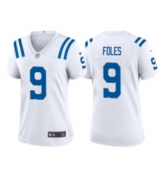 Women Indianapolis Colts 9 Nick Foles White Stitched Game Jersey Women Indianapolis Colts 9 Nick Foles White Stitched Game Jersey