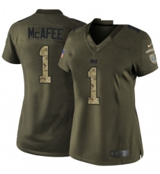 Womens Nike Indianapolis Colts 1 Pat McAfee Elite Green Salute to Service NFL Jersey Womens Nike Indianapolis Colts 1 Pat McAfee Elite Green Salute to Service NFL Jersey