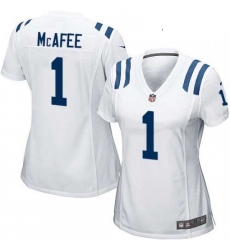 Womens Nike Indianapolis Colts 1 Pat McAfee Game White NFL Jersey Womens Nike Indianapolis Colts 1 Pat McAfee Game White NFL Jersey