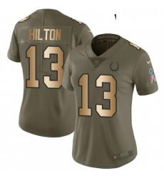 Womens Nike Indianapolis Colts 13 TY Hilton Limited OliveGold 2017 Salute to Service NFL Jersey Womens Nike Indianapolis Colts 13 TY Hilton Limited OliveGold 2017 Salute to Service NFL Jersey