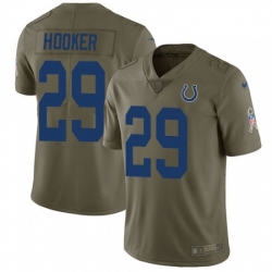 Youth Nike Indianapolis Colts 29 Malik Hooker Limited Olive 2017 Salute to Service NFL Jersey