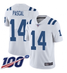 Youth Zach Pascal Limited Road Jersey 14 Football Indianapolis Colts White 100th Youth Zach Pascal Limited Road Jersey 14 Football Indianapolis Colts White 100th