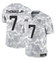 Men Jacksonville Jaguars 7 Brian Thomas Jr 2024 F U S E Arctic Camo Salute To Service Limited Stitched Football Jersey Men Jacksonville Jaguars 7 Brian Thomas Jr 2024 F U S E Arctic Camo Salute To Service Limited Stitched Football Jersey